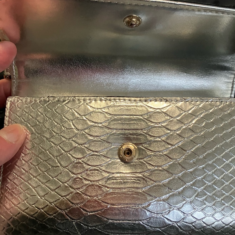 Victorias Secret Luxe Python Silver Wristlet - image 8